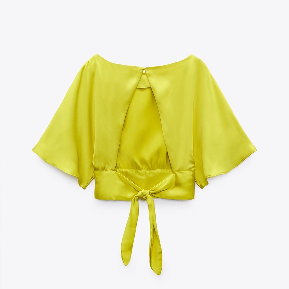 ZARA: SATIN EFFECT OPEN BACK TOP - Picture 2 of 6